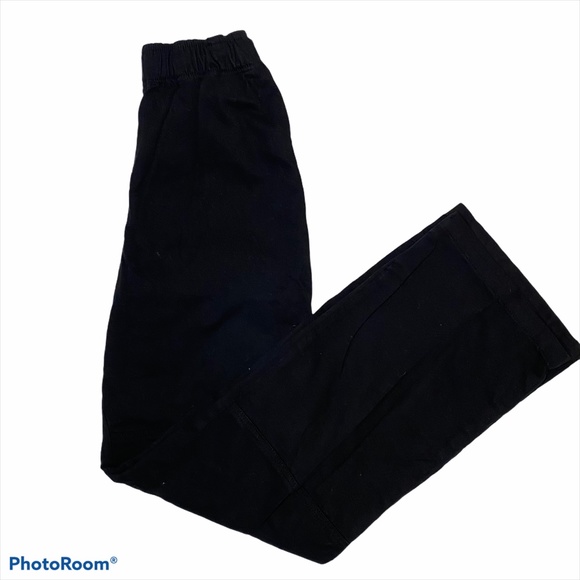 Topshop High Waisted Wide Leg Cargo Pant with Pockets - Black - Picture 4 of 14